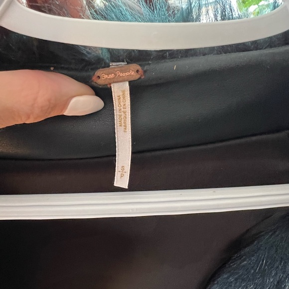 NWOT Free People Frankie Green Multicolored 70s Y2K Faux Fur Coat - Picture 6 of 10